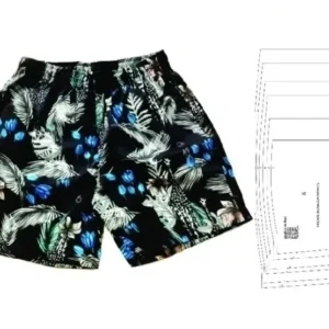 Molde de costura bermuda masculina tactel infantil para imprimir em PDF moldes de roupa infantil formato A4 e grafica