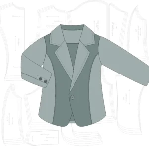 Molde de costura blazer forrado para bebe para imprimir em PDF moldes de roupa infantil e bebe formato A4 e grafica