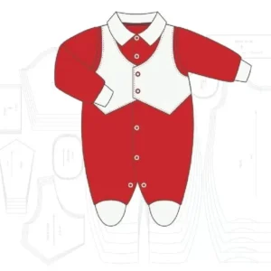 Molde de costura macacao com pala bebe para imprimir em PDF moldes de roupa infantil e bebe formato A4 e grafica