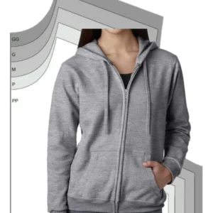 Molde de costura moletom com ziper feminino para imprimir em PDF moldes de roupa feminina formato A4 e grafica