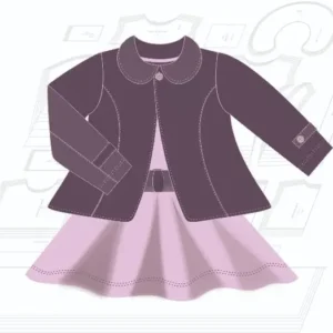 Molde de costura vestido com casaco infantil para imprimir em PDF moldes de roupa infantil formato A4 e grafica