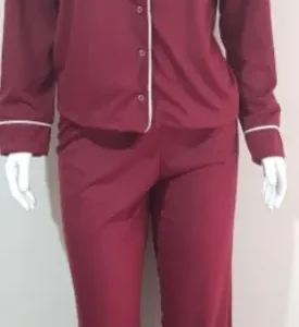 Molde de costura pijama americano botoes longo malha para imprimir em PDF moldes de roupa feminina e noite formato A4 e grafica