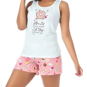 Molde de costura pijama verao regata e short feminino para imprimir em PDF moldes de roupa feminina formato A4 e grafica