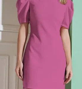 Molde de costura vestido tubinho manga bufante princesa para imprimir em PDF moldes de roupa feminina formato A4 e grafica