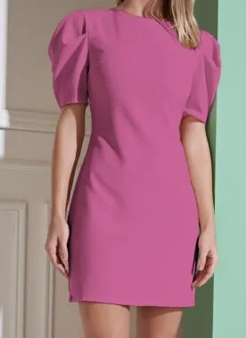 Molde de costura vestido tubinho manga bufante princesa para imprimir em PDF moldes de roupa feminina formato A4 e grafica