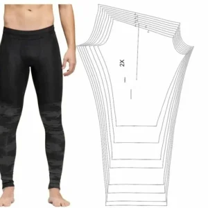 Molde de costura calca legging masculina para imprimir em PDF moldes de roupa masculina formato A4 e grafica