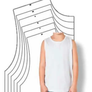 Molde de costura camisa regata infantil para imprimir em PDF moldes de roupa infantil formato A4 e grafica