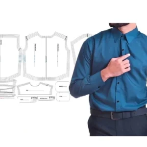 Molde de costura camisa social masculina para imprimir em PDF moldes de roupa masculina formato A4 e grafica