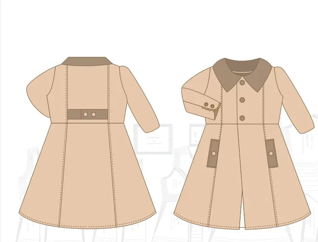 Molde de costura casaco com forro infantil para imprimir em PDF moldes de roupa infantil inverno formato A4 e grafica
