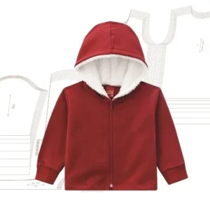 Molde de costura jaqueta moletom infantil para imprimir em PDF moldes de roupa infantil inverno formato A4 e grafica