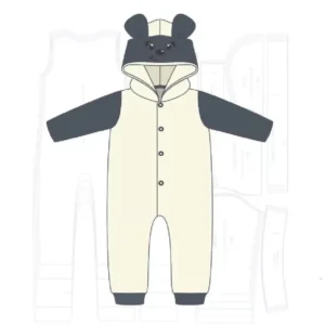 Molde de costura macacao com capuz infantil para imprimir em PDF moldes de roupa infantil formato A4 e grafica