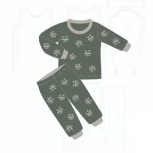Molde de costura pijama infantil de inverno para imprimir em PDF moldes de roupa infantil formato A4 e grafica