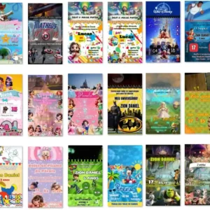 Pack 35 Convites Animados Para Editar no Canva