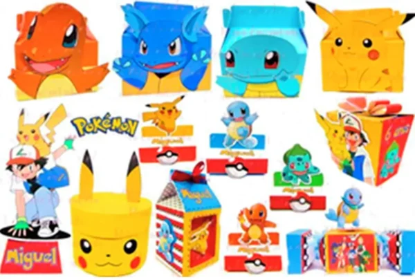 Caixinha de decoracao do Pokemon em arquivo de corte para Silhouette Studio.