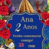 Convite de aniversario da Bela e a Fera editavel no Canva em formato de video animado.