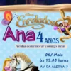 Convite de aniversario do tema Enrolados Rapunzel editavel no Canva em formato de video animado.