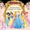 Convite de aniversario das Princesas Disney editavel no Canva em formato de video animado.
