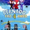 Convite virtual de aniversario do Homem-Aranha editavel no Canva em formato de video animado.
