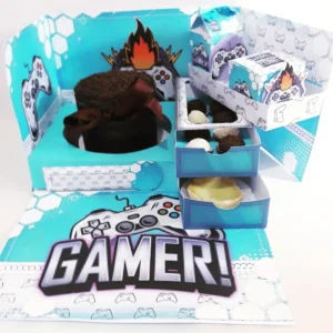 Kit de festa na caixa no tema video game em arquivo de corte para Silhouette Studio.